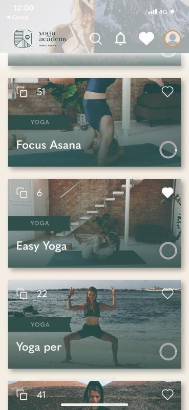 app yoga academy screenshot corsi